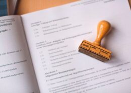 ICF accreditation concept with official documents and certification stamp representing professional coaching credentials
